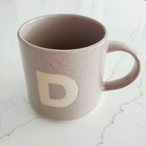 Life At Home Stoneware Pottery D Alphabet Mug Cottage Farmhouse